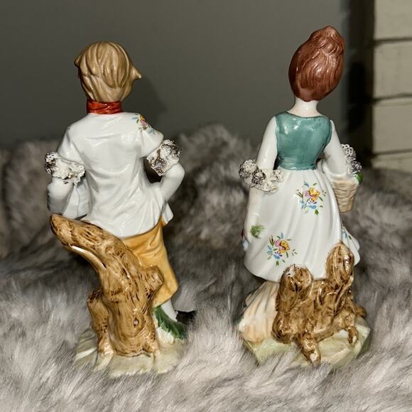 Vintage Kato Kogei Japanese Porcelain Figurines Man and Woman - Picture 4 of 16